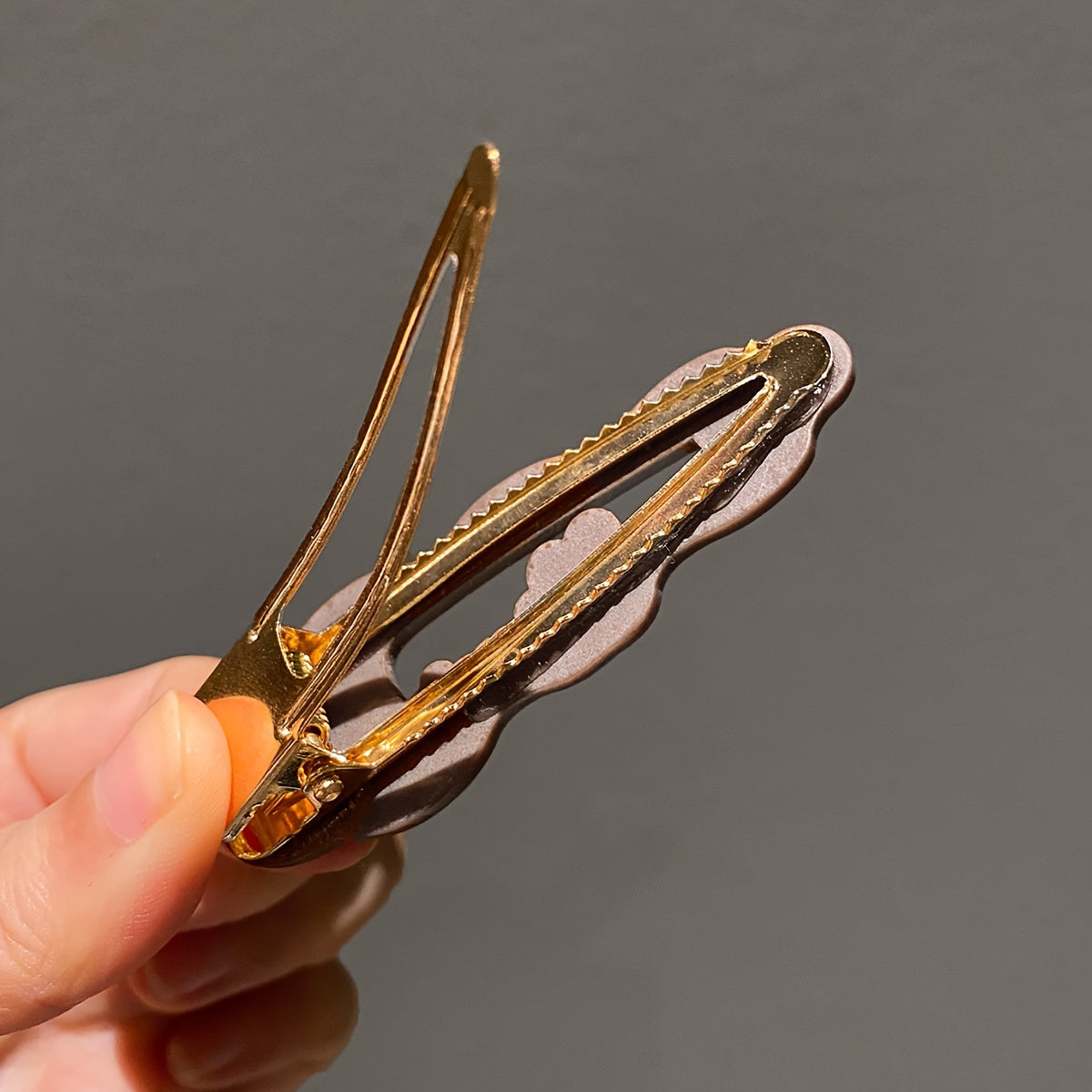 Cute Coffee-Colored Hair Clips | Women's Bangs Side Hairpins