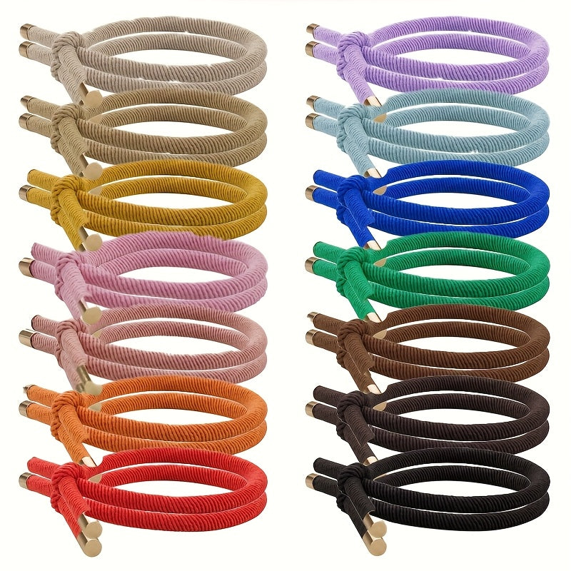 28pcs of Women's hair bands, elastic bands, knotted hair bands, ponytail clips, durable and unbreakable