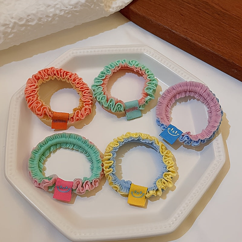 Cute Hair Rope Cute Candy Colored Frill Lace Hair Rope