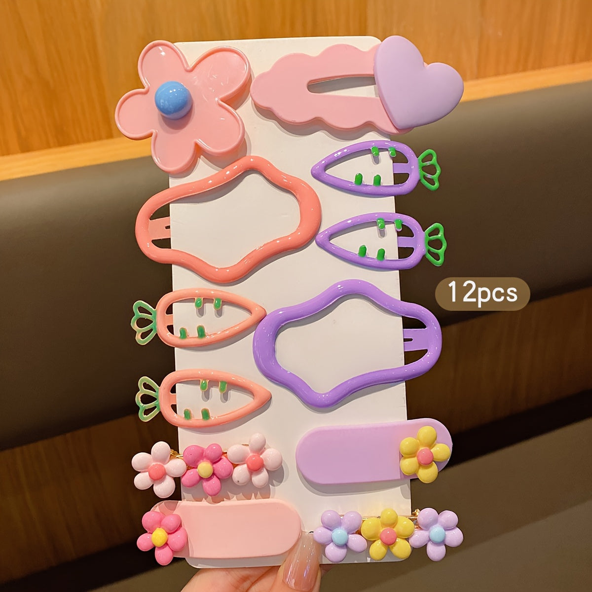 12pcs of Cloud Hairpins New Style Side Clips Bangs Clips Colorful Bb Clips Headdress Hairpins