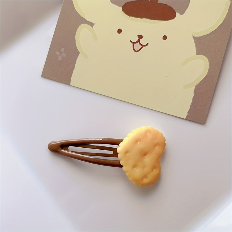 8pcs Sweet Cute Hair Clips 8pcs Sweet Cute Lovely Hair Clips - Baking Cookies Simulation BB Clip Love Stars Hairpin Hair Tire Bang Chopped