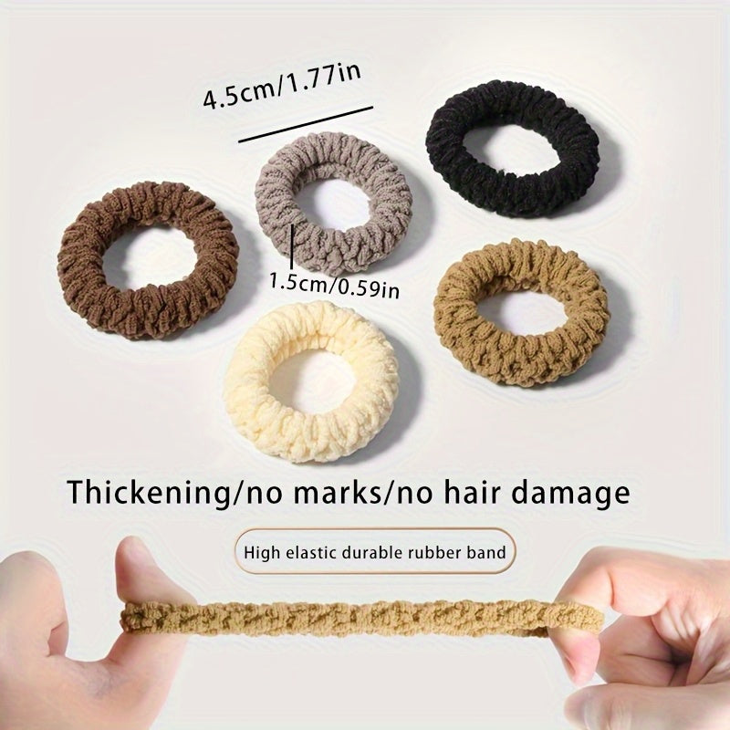 10pcs Hair Ties 10pcs High Elasticity Hair Ties | Durable Seamless Braided Ponytail Holders